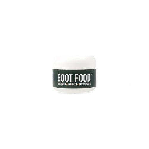 The front of a 125ml Tub of 'Boot Food' on a white background